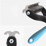 Moonval Pet Grooming Comb, Double-Sided Deshedding & Detangling Comb for Dogs & Cats
