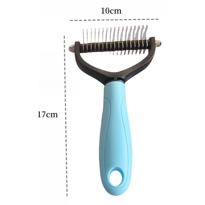 Moonval Pet Grooming Comb, Double-Sided Deshedding & Detangling Comb for Dogs & Cats