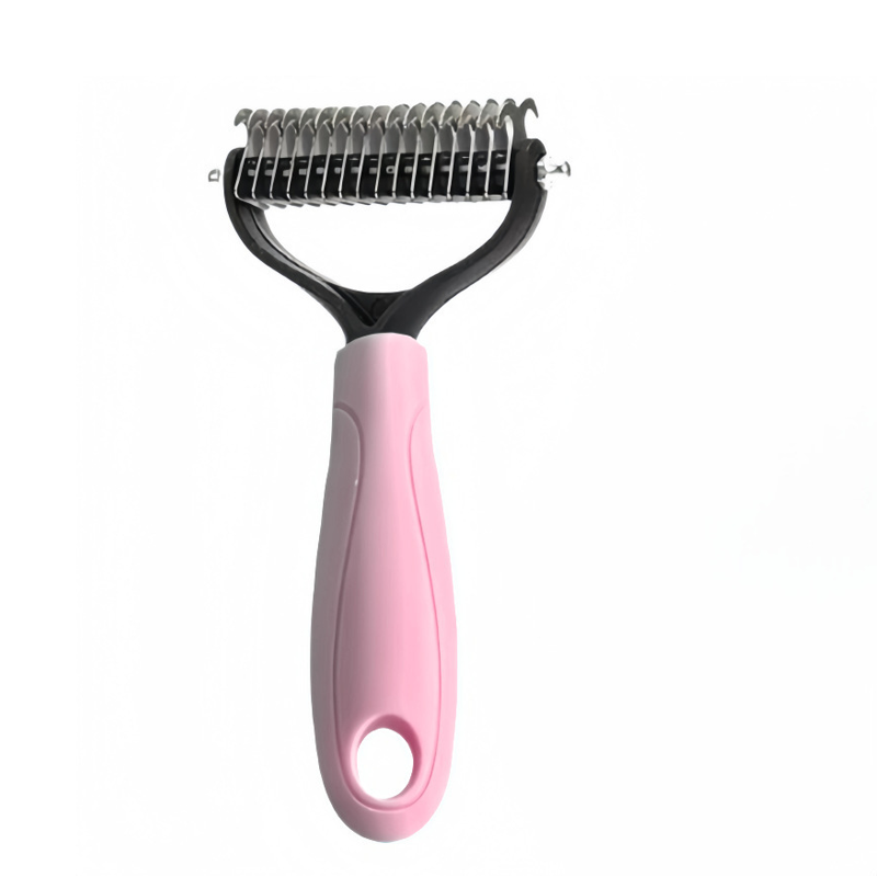 Moonval Pet Grooming Comb, Double-Sided Deshedding & Detangling Comb for Dogs & Cats