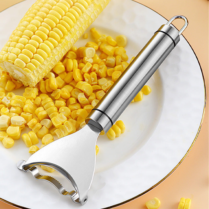 Moonval Portable Corn Stripper, Multifunction Stainless Steel Corn Peeler & Kernel Remover