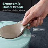 Moonval Large Salad Spinner, Rapid-Dry Fruit & Vegetable Washer with Easy Crank Handle
