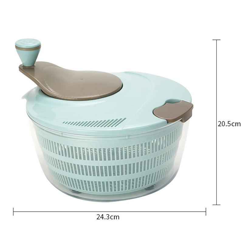 Moonval Large Salad Spinner, Rapid-Dry Fruit & Vegetable Washer with Easy Crank Handle