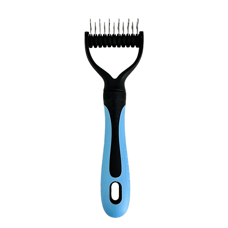 Moonval Pet Grooming Comb, Double-Sided Deshedding & Detangling Comb for Dogs & Cats