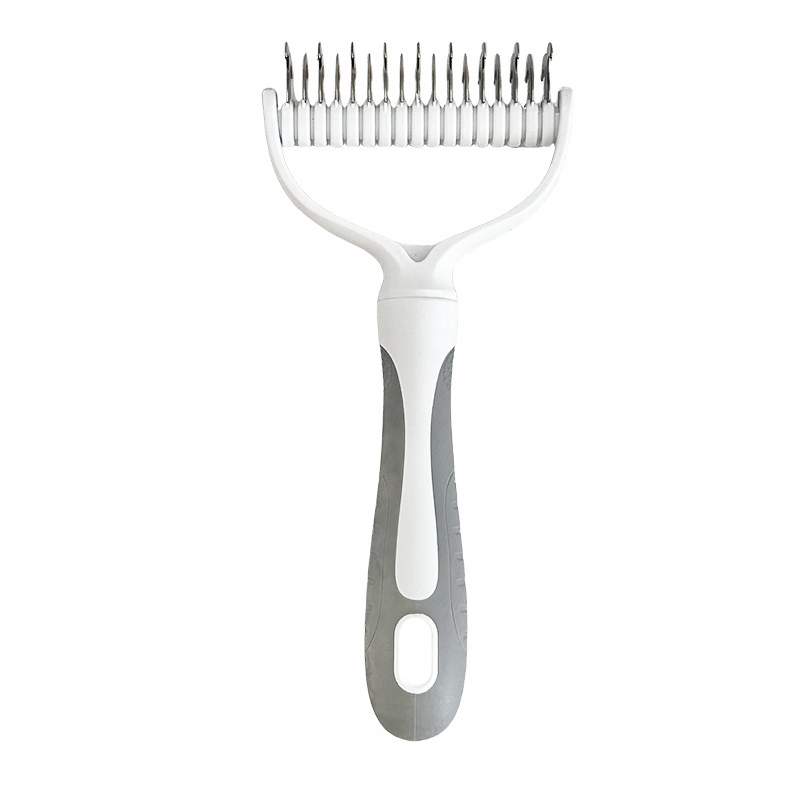 Moonval Pet Grooming Comb, Double-Sided Deshedding & Detangling Comb for Dogs & Cats