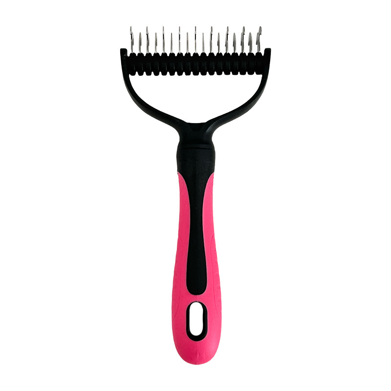 Moonval Pet Grooming Comb, Double-Sided Deshedding & Detangling Comb for Dogs & Cats
