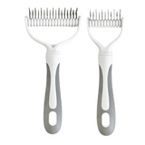 Moonval Pet Grooming Comb, Double-Sided Deshedding & Detangling Comb for Dogs & Cats