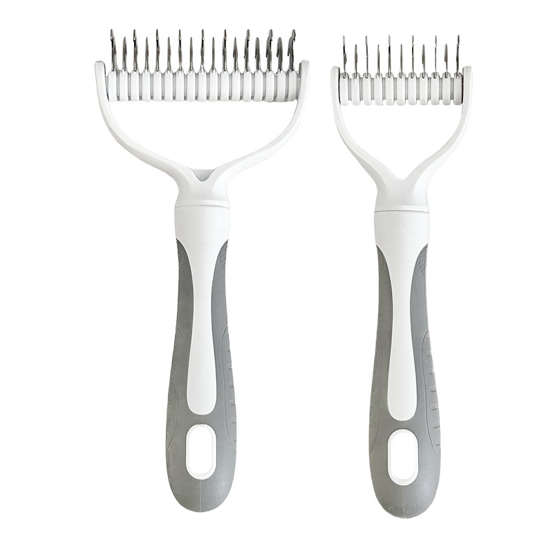 Moonval Pet Grooming Comb, Double-Sided Deshedding & Detangling Comb for Dogs & Cats