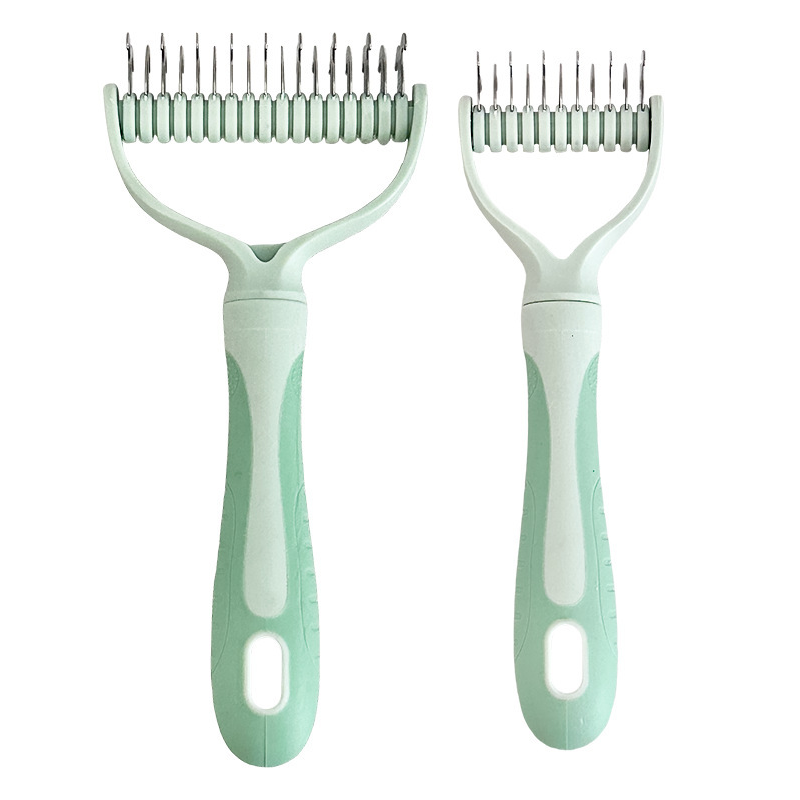 Moonval Pet Grooming Comb, Double-Sided Deshedding & Detangling Comb for Dogs & Cats