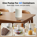 Moonval Portable Electric Vacuum Sealer Pump, USB Rechargeable Food Vacuum Sealer for Storage Bags