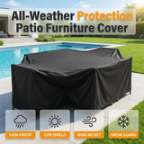 Moonval Outdoor Furniture Cover, Heavy-Duty Waterproof UV-Resistant Cover for Patio Furniture & BBQ Grills