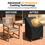 Moonval Outdoor Furniture Cover, Heavy-Duty Waterproof UV-Resistant Cover for Patio Furniture & BBQ Grills