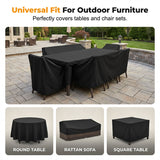 Moonval Outdoor Furniture Cover, Heavy-Duty Waterproof UV-Resistant Cover for Patio Furniture & BBQ Grills