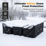 Moonval Outdoor Furniture Cover, Heavy-Duty Waterproof UV-Resistant Cover for Patio Furniture & BBQ Grills