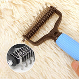Moonval Pet Grooming Brush, Double-Sided Deshedding & Detangling Brush for Dogs & Cats