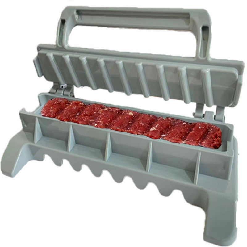 Moonval BBQ Kebab Maker Press, Non-Stick Multi-Skewer Meat Mold for Uniform Kebabs