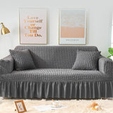 Moonval Bubble Sofa Cover, Stretch Elastic Ruffled Slipcover with Textured Design for Sofas