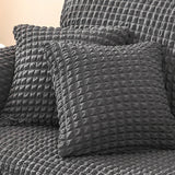 Moonval Bubble Sofa Cover, Stretch Elastic Ruffled Slipcover with Textured Design for Sofas