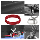 Moonval Above Ground Pool Cover, 210D Oxford Waterproof Protective Cover with Drawstring