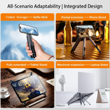 Moonval 4-in-1 Magnetic Phone Stand, Foldable Aluminum Desk & Handheld Holder for Smartphones