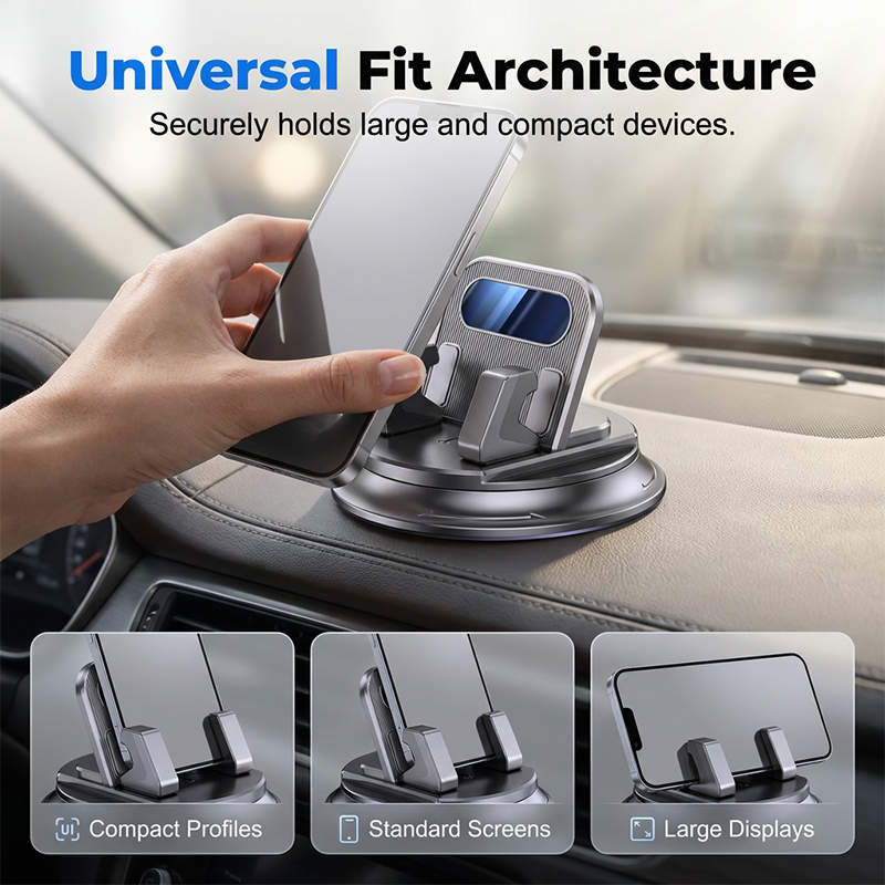 Moonval Rotating Dashboard Phone Holder, 360° Adjustable Universal Car Mount for Smartphones