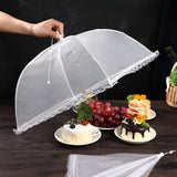 Moonval Pop-Up Mesh Food Cover Tent, Collapsible Fly-Proof Food Protector with Zipper