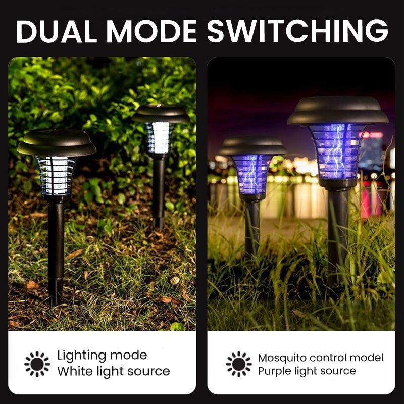Moonval Solar Mosquito Killer Light, Waterproof LED Garden Lamp with Automatic Dusk Sensor