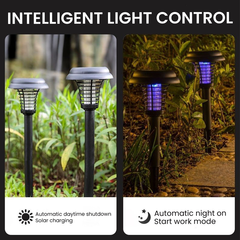 Moonval Solar Mosquito Killer Light, Waterproof LED Garden Lamp with Automatic Dusk Sensor