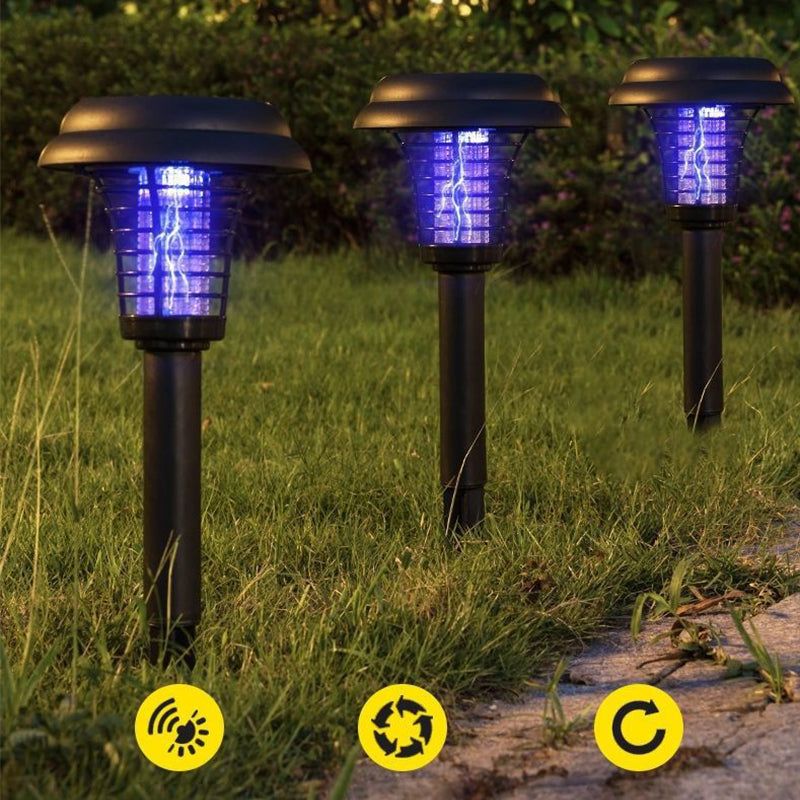 Moonval Solar Mosquito Killer Light, Waterproof LED Garden Lamp with Automatic Dusk Sensor
