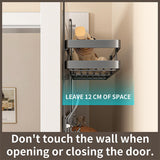 Moonval Over-the-Door Hook Rack with Storage Basket, Tool-Free Space-Saving Organizer