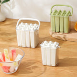 Moonval Silicone Ice Stick Tray, Slim Ice Cube Maker with Storage Caddy for Water Bottles