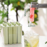 Moonval Silicone Ice Stick Tray, Slim Ice Cube Maker with Storage Caddy for Water Bottles