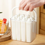 Moonval Silicone Ice Stick Tray, Slim Ice Cube Maker with Storage Caddy for Water Bottles