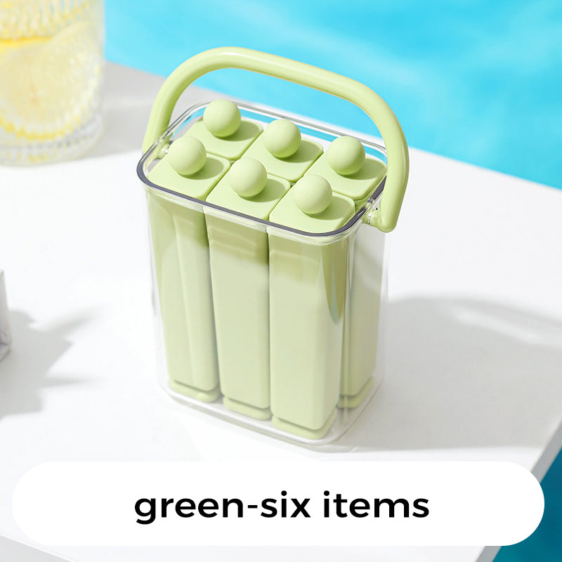 Moonval Silicone Ice Stick Tray, Slim Ice Cube Maker with Storage Caddy for Water Bottles