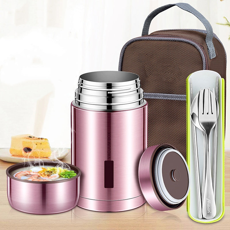 Moonval Vacuum Insulated Food Jar, 316 Stainless Steel Leakproof Thermal Food Container