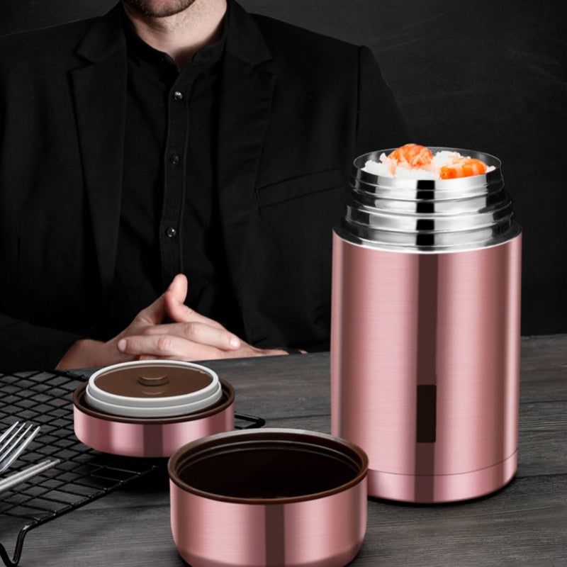 Moonval Vacuum Insulated Food Jar, 316 Stainless Steel Leakproof Thermal Food Container