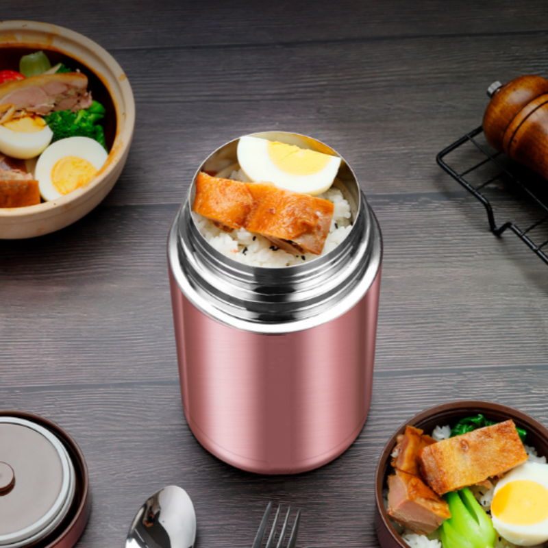 Moonval Vacuum Insulated Food Jar, 316 Stainless Steel Leakproof Thermal Food Container