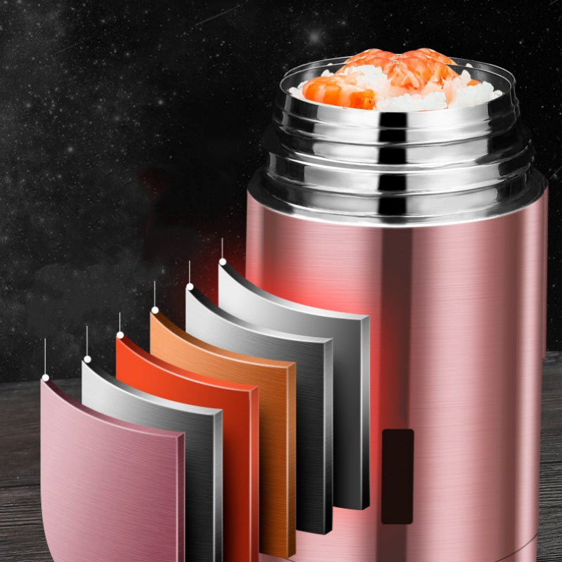 Moonval Vacuum Insulated Food Jar, 316 Stainless Steel Leakproof Thermal Food Container