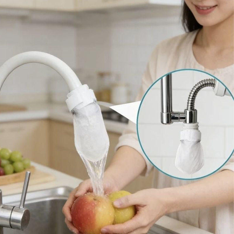 Moonval Faucet Water Filter, Kitchen Tap Filter for Sediment, Rust & Impurity Reduction