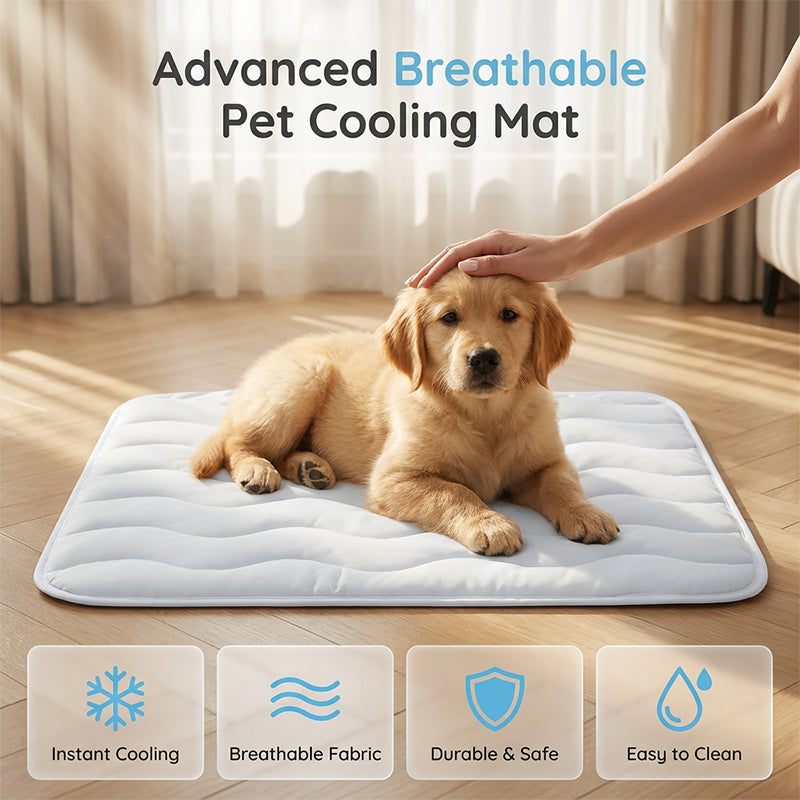 Moonval Pet Cooling Mat, Breathable Washable Quilted Summer Pad for Dogs and Cats