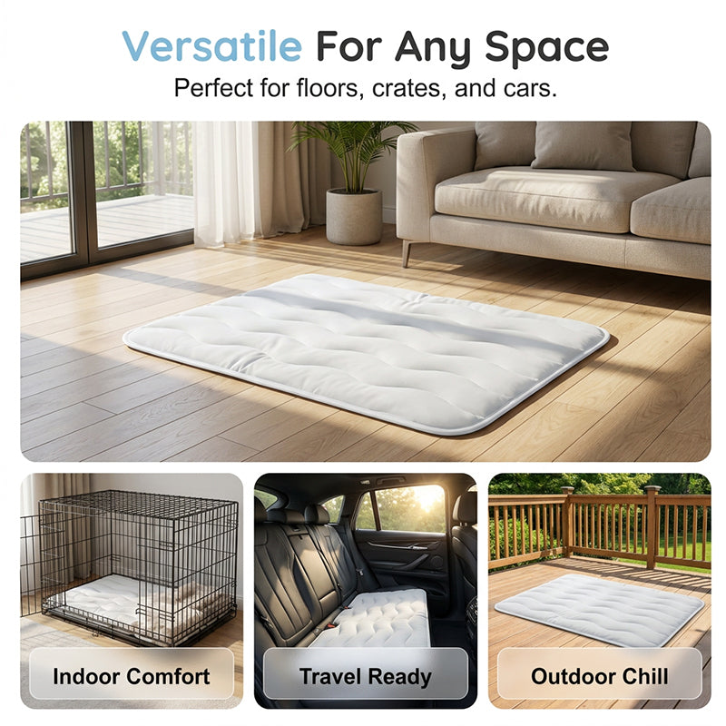 Moonval Pet Cooling Mat, Breathable Washable Quilted Summer Pad for Dogs and Cats