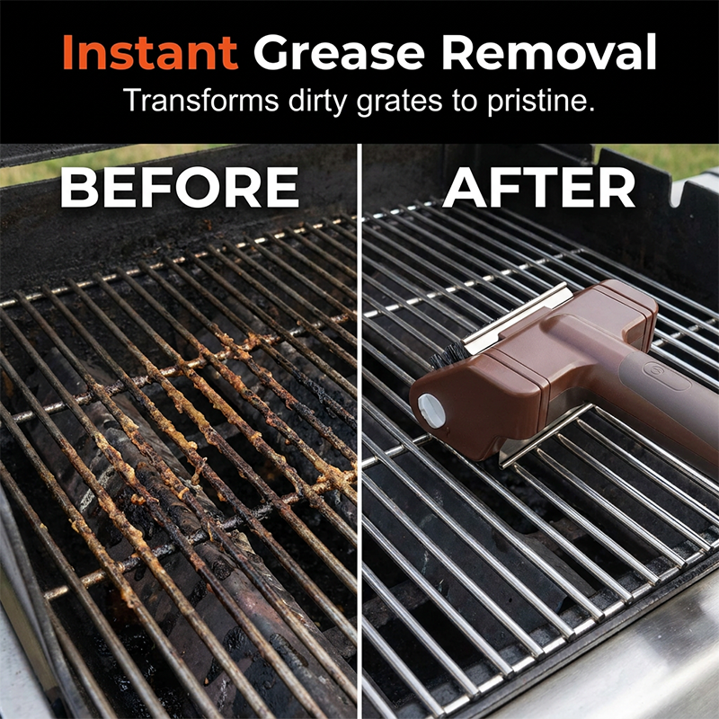 Moonval Electric Grill Cleaning Brush, Heavy-Duty BBQ Brush for Grill Grates & Outdoor Cooking
