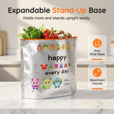 Moonval Reusable Aluminum Foil Storage Bags, 10-Piece Sealable Food Storage & Freezer Bag Set