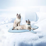 Moonval Pet Cooling Mat, Washable Leaf-Shaped Cooling Pad for Dogs & Cats