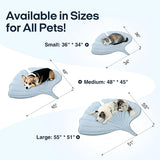 Moonval Pet Cooling Mat, Washable Leaf-Shaped Cooling Pad for Dogs & Cats