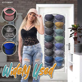 Moonval Hanging Hat Organizer, Multi-Pocket Door & Closet Storage Holder for Caps & Accessories