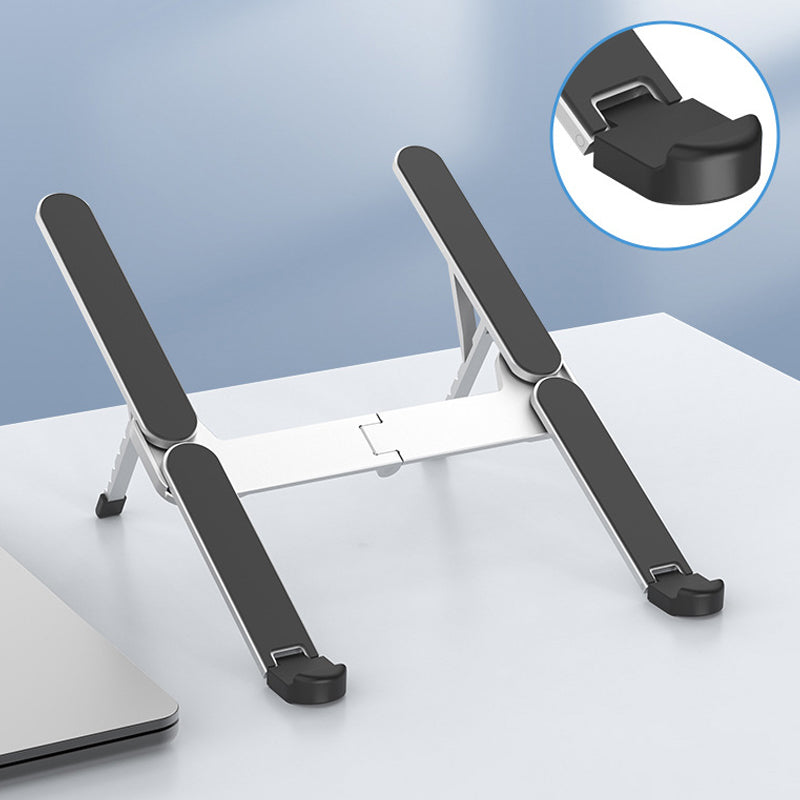 Moonval Adjustable Aluminum Laptop Stand with 4-Port USB Hub, Foldable 6-Level Notebook Riser