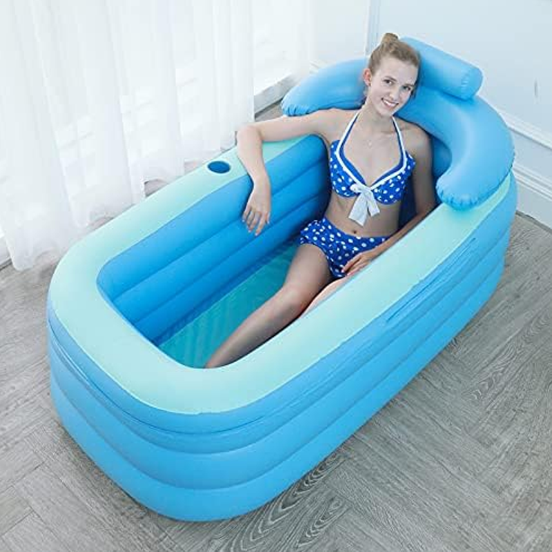 Moonval Inflatable Bathtub for Adults, Portable Foldable Soaking Tub for Indoor & Outdoor Use