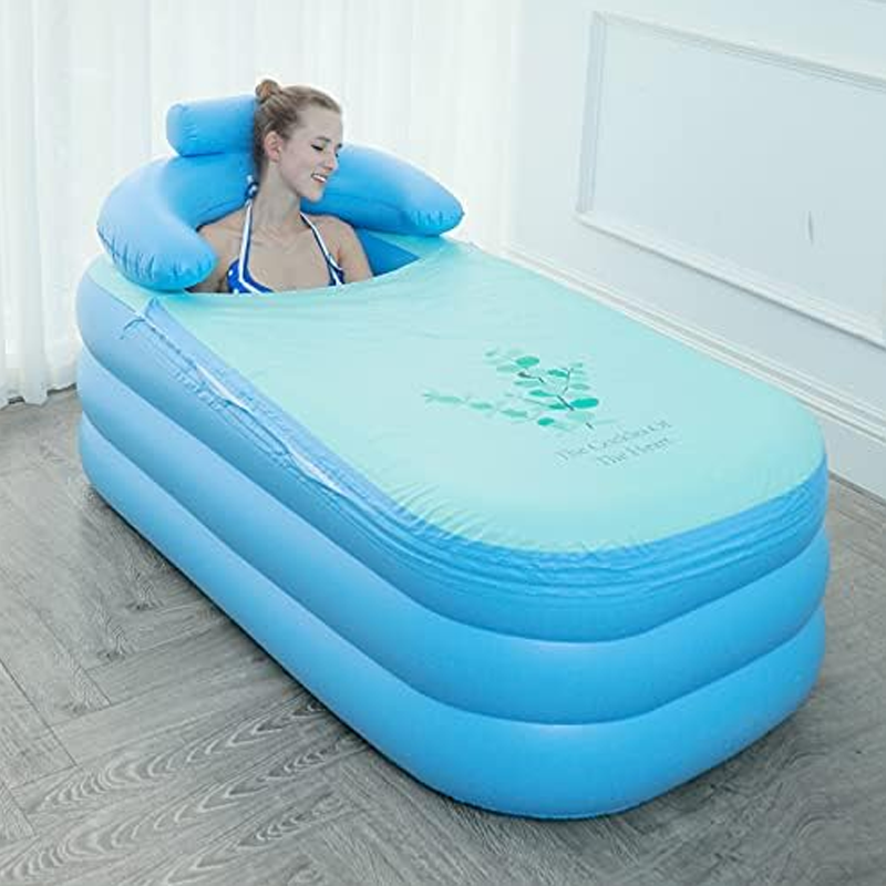 Moonval Inflatable Bathtub for Adults, Portable Foldable Soaking Tub for Indoor & Outdoor Use