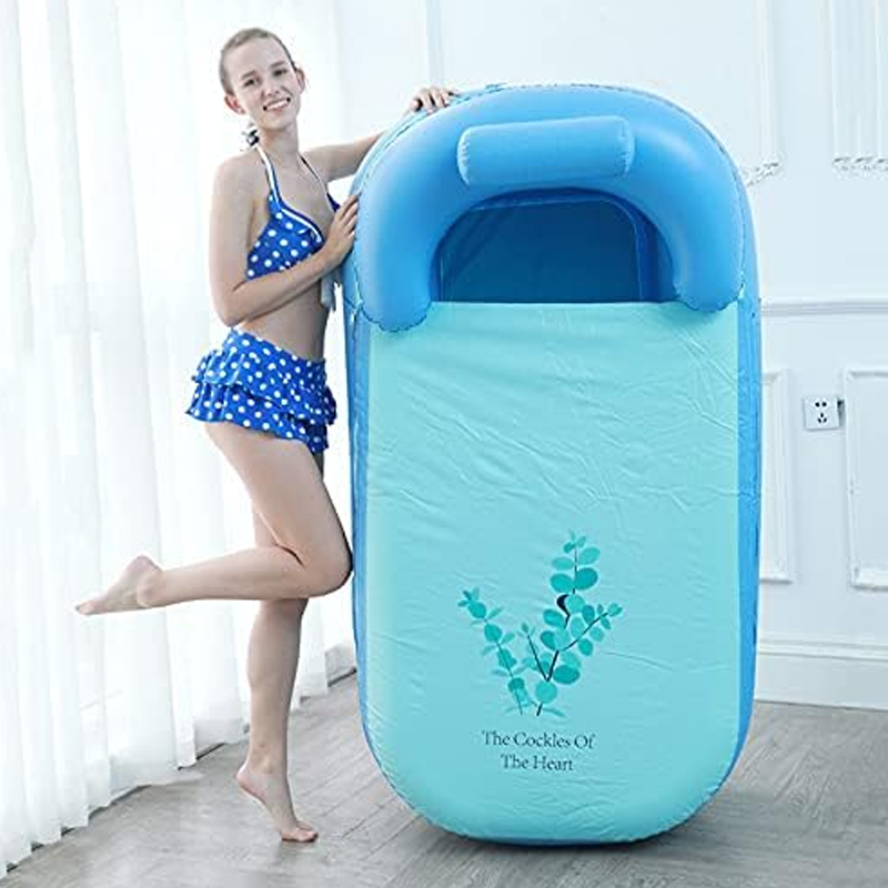 Moonval Inflatable Bathtub for Adults, Portable Foldable Soaking Tub for Indoor & Outdoor Use