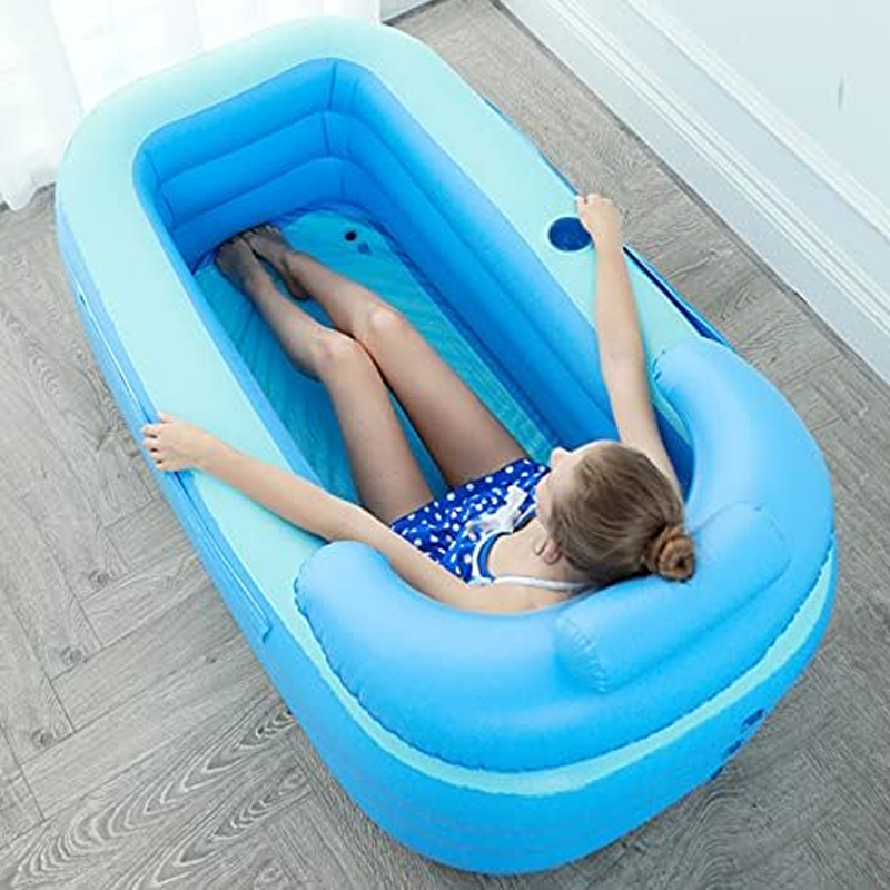 Moonval Inflatable Bathtub for Adults, Portable Foldable Soaking Tub for Indoor & Outdoor Use